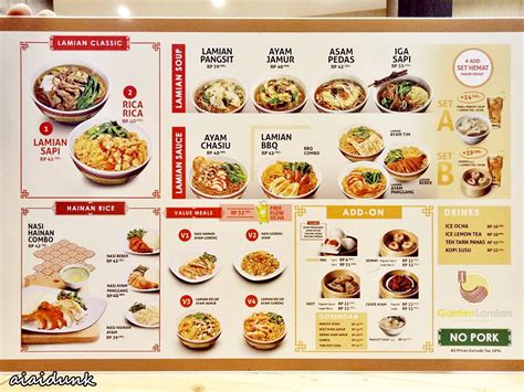 golden lamian menu