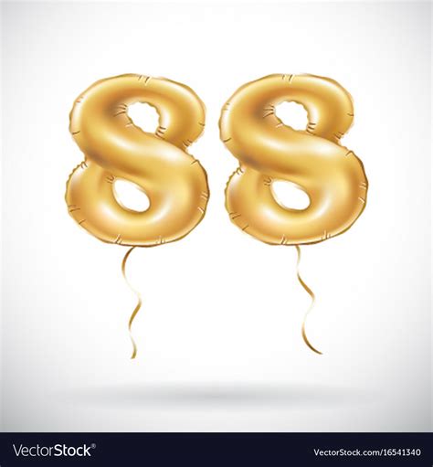 Golden Number Eighty Eight  Number 88  Cut Into Perforated Gold Segments With Inscription Years With A Background Of Glowing Blurred Shapes  3d Illus Stock Photo - Glowing 88
