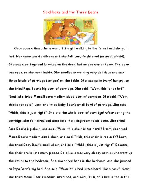 Goldilocks Pdf