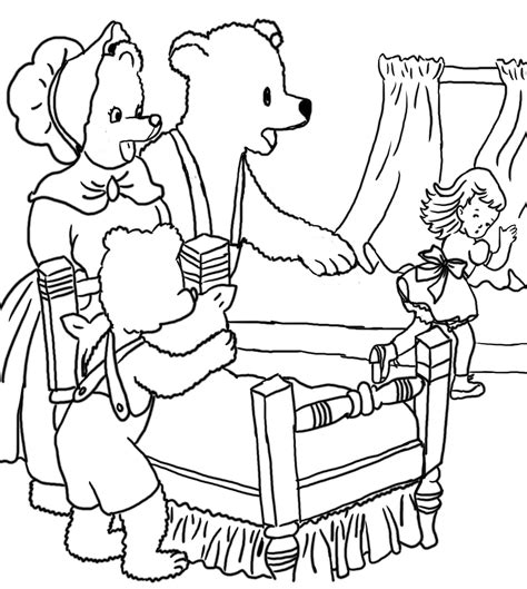 Goldilocks The Three Bears Colouring Pages Free Colouring Goldilocks And The Three Bears Colouring - Goldilocks And The Three Bears Colouring