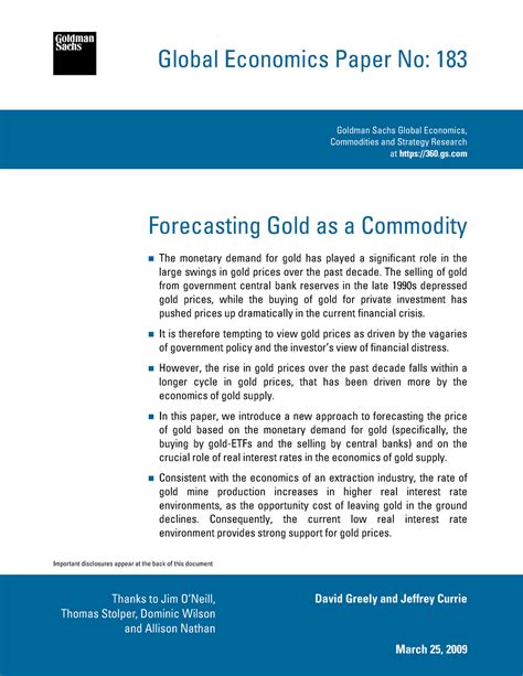 Full Download Goldman Sachs Global Economic Paper 187 