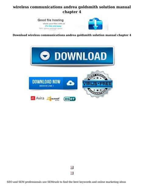 Goldsmith Wireless Communication Solution Manual