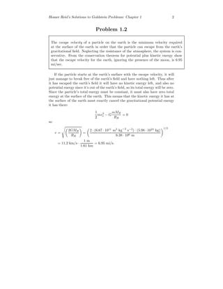 Goldstein Solutions Chapter 2
