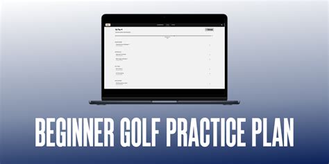 Golf Practice Plan