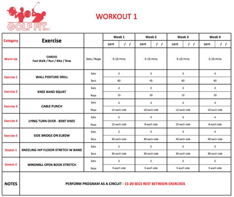 Golf Strength Training Program
