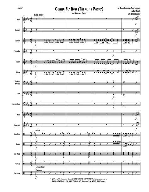 Download Gonna Fly Now Marching Band Score 