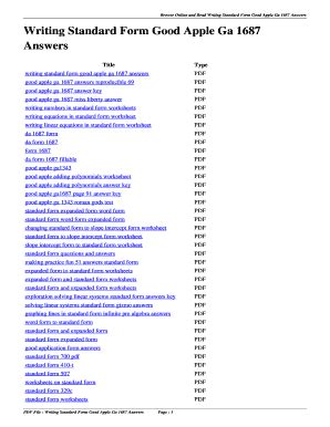 Good Apple Ga 1687 Answer Key
