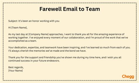 good bye mail after resignation