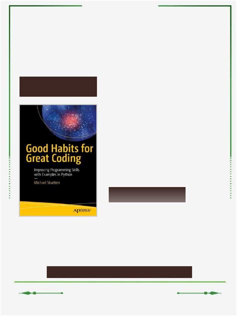 Good Habits For Great Coding Improving Programming Skills With Examples In Python