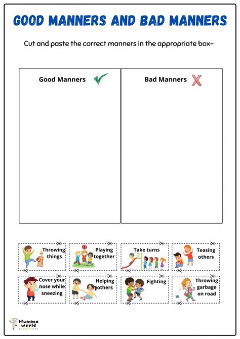 Good Manners Worksheets And Teacher Free Printables Manners Worksheets For Preschool - Manners Worksheets For Preschool