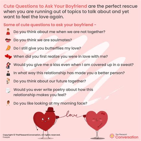 good questions to ask your boyfriend about your relationship