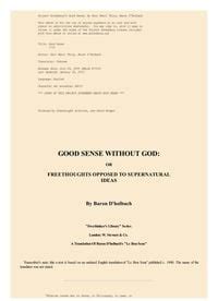 good sense without god the revolutionary treatise