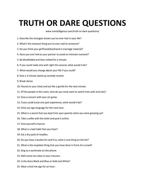 Good Truth Questions