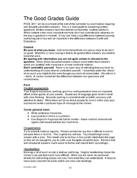 Full Download Good Grades Guide 