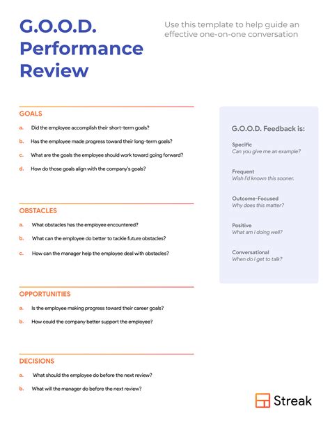 Download Good Performance Review Answers 