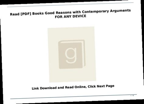 Read Good Reasons With Contemporary Arguments 5Th Edition Pdf Download 