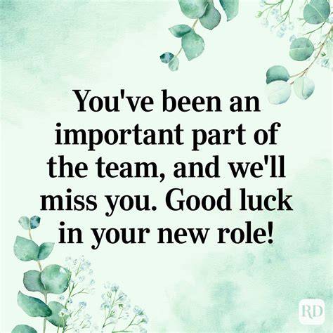 Goodbye Message To Colleagues