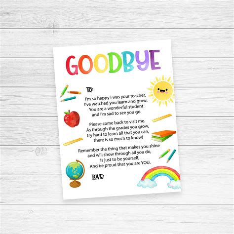 Goodbye Students Poem