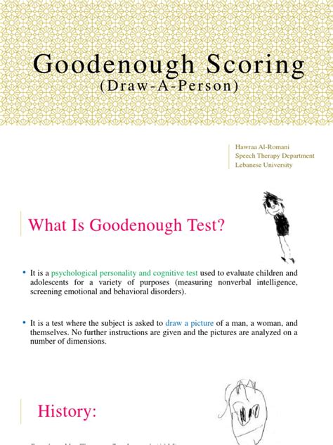 Goodenough Draw A Person Test Scoring