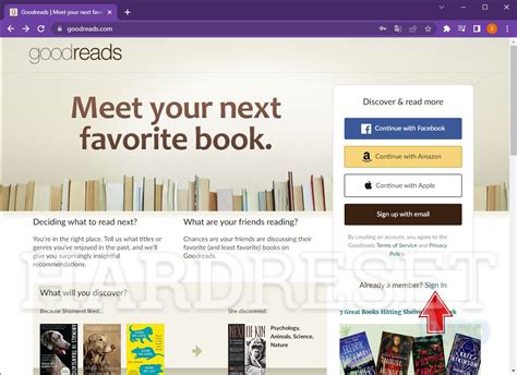 Goodreads Log In