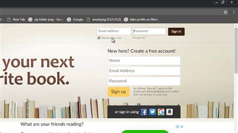 goodreads password reset