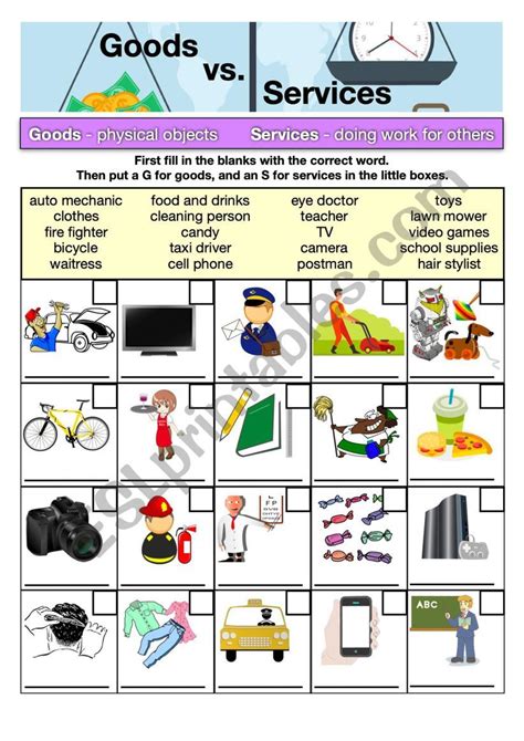 Goods And Services Activities Amp Worksheets 2nd Amp Goods And Services 2nd Grade - Goods And Services 2nd Grade