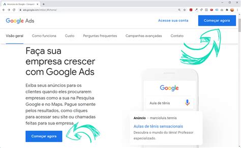 google ads criar conta