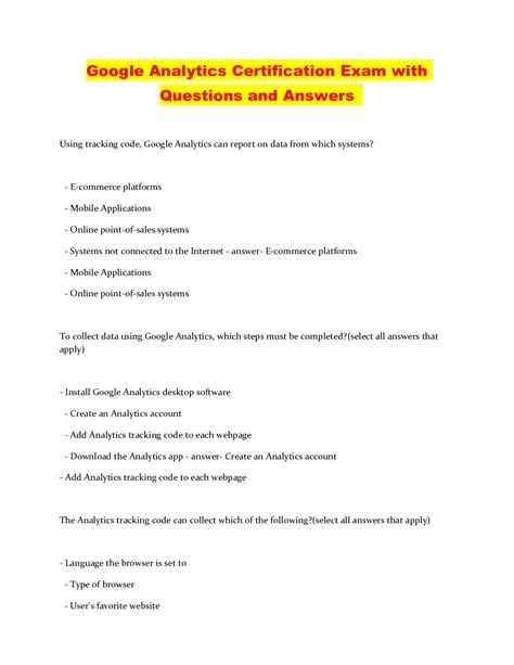 Google Analytics Certification Exam Answers Adcerts