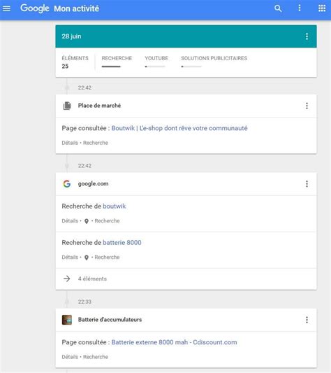 Google Mon Activité