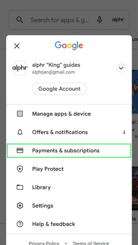 Google Play Cancel Subscription