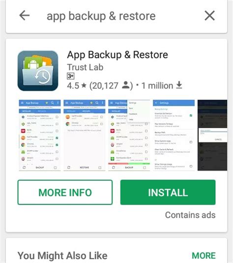 google play store backup