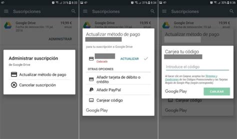 Google Play Suscripciones