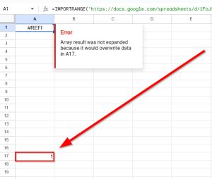 google sheets Importange not updating data on a cell for over a month
