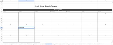 Google Sheets Calendar Template Monday Start