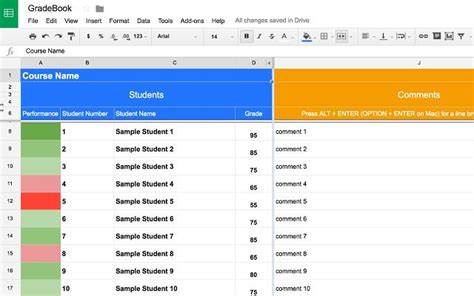 Google Sheets Grade Tracker The Edtech Wise Guy Grade Tracker Worksheet For Students - Grade Tracker Worksheet For Students