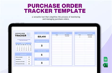 Google Sheets Purchase Tracker Template