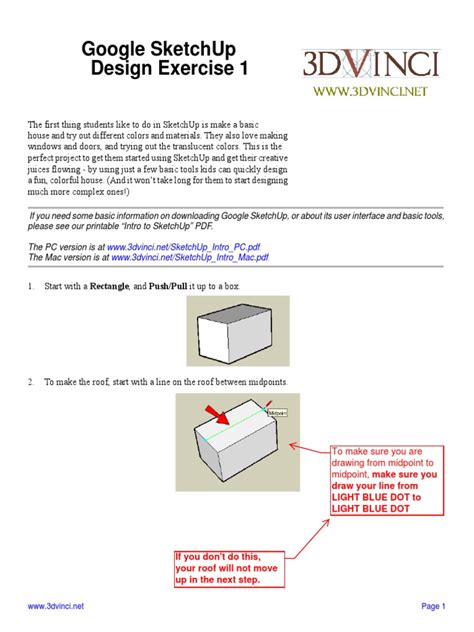 Google Sketchup Design Exercise 1