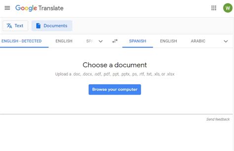 google translate pdf file online