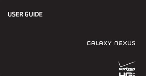 Read Online Google Galaxy Nexus User Guide 