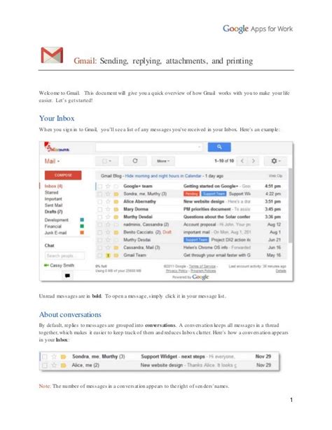 Read Google Mail User Guide 