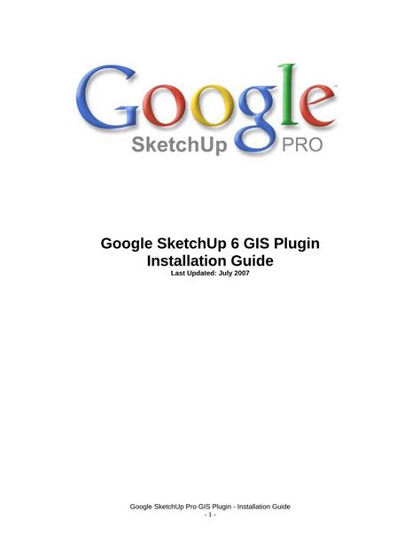 Full Download Google Sketchup 6 Gis Plugin Installation Guide 