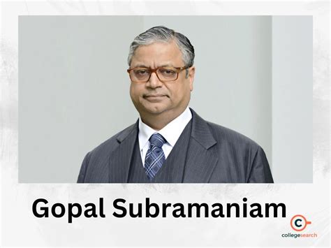 gopal subramaniam biography examples
