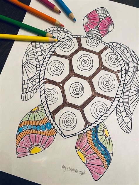 Gorgeous Sea Turtle Coloring Page Favecrafts Com Sea Turtle Color Sheet - Sea Turtle Color Sheet