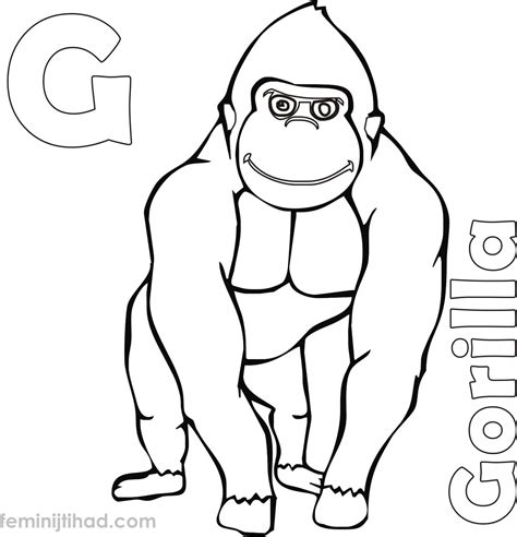 Gorilla Coloring Pages