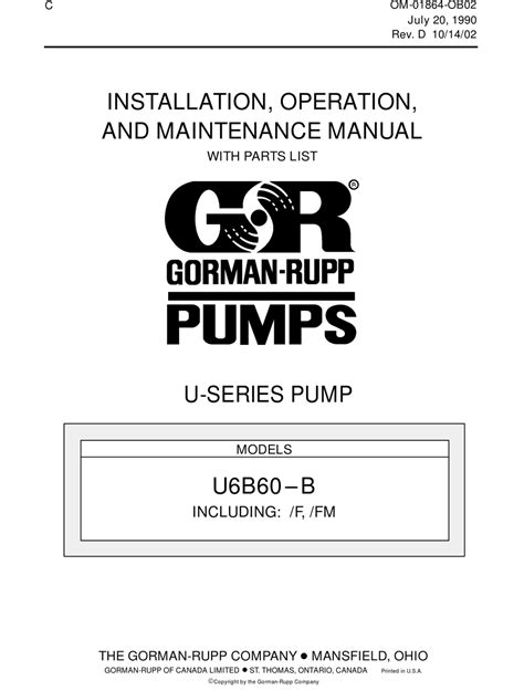gorman rupp pump manual
