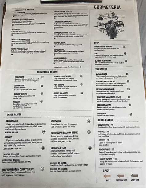 gormeteria menu | Gormeteria Bandung nh gi v nh hng