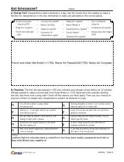 Got Grievances Icivics Answer Key