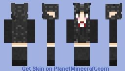 goth school outfit Minecraft Skin