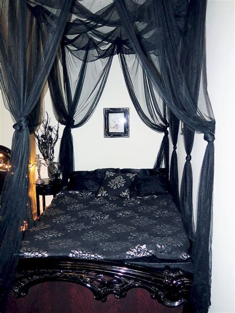 Gothic Canopy Bed Curtains