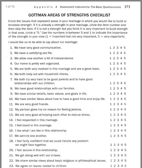 Gottman Questionnaire